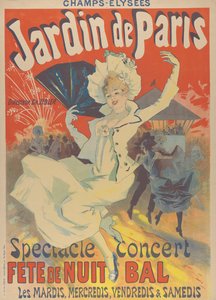 シャンゼリゼ。パリの庭園、1890 作： Jules Cheret